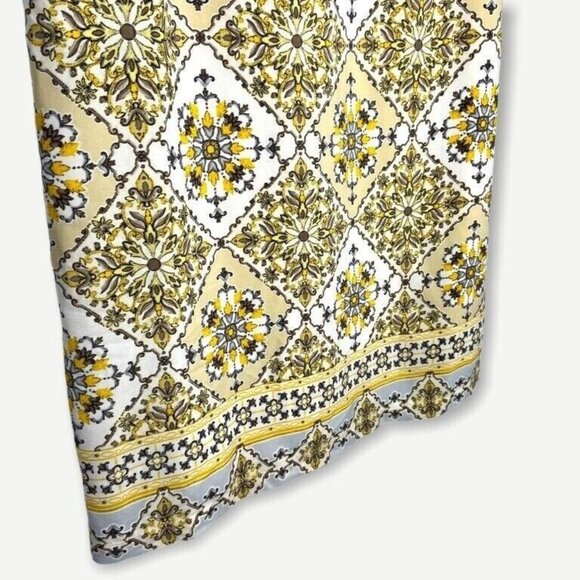 Lulus Yellow Dandy Lion Print Shift Dress Size Small Sheath Medallion Zipper‎ - Picture 7 of 11